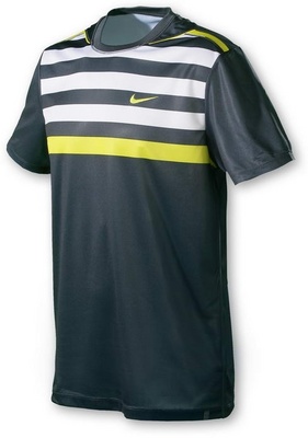 Nike Mens Dri-Fit SS Practice Crew- Charcoal